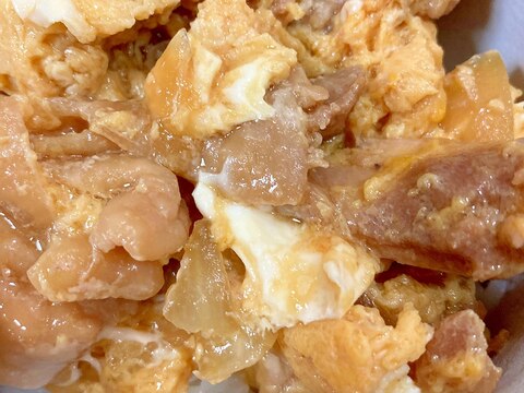 鶏がらスープの素で作る親子丼